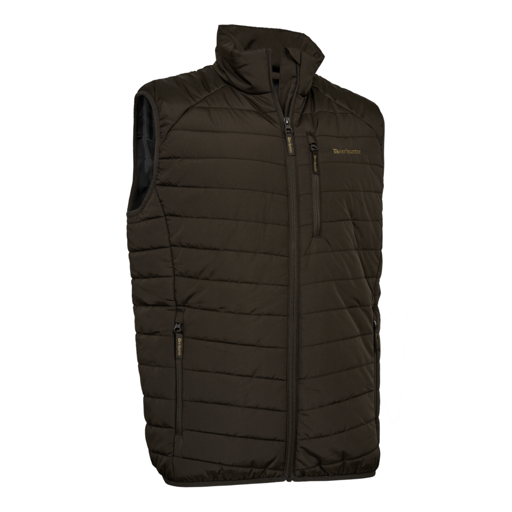 Deerhunter MOOR Fully Padded bélelt vadászmellény – 4567 – Brown Leaf – levélbarna (571) – elölnézet