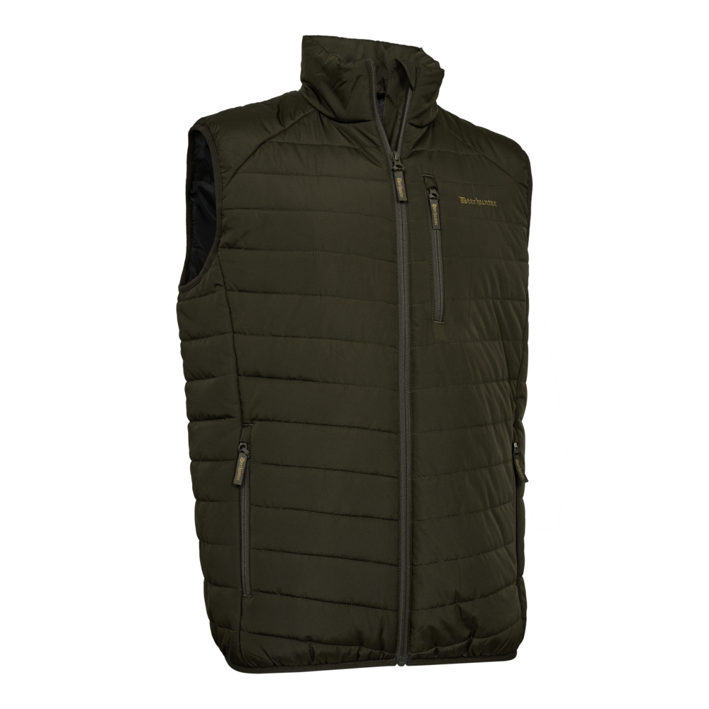 Deerhunter MOOR Fully Padded bélelt vadászmellény – 4567 – Timber – erdei barna (393) – elölnézet