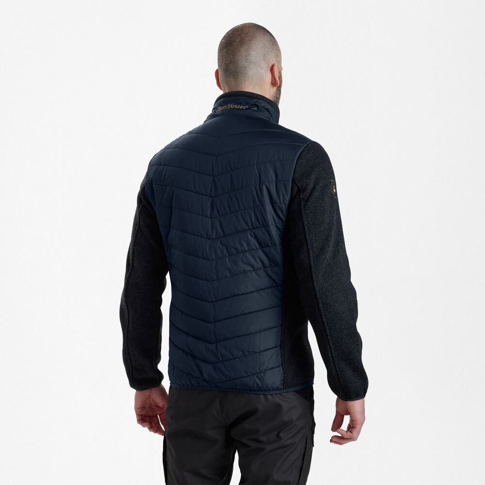 Deerhunter MOOR Padded Jacket with Knit – bélelt kötött betétes férfi kabát – 5572 – Dark Blue – sötétkék (786) – hátulnézet