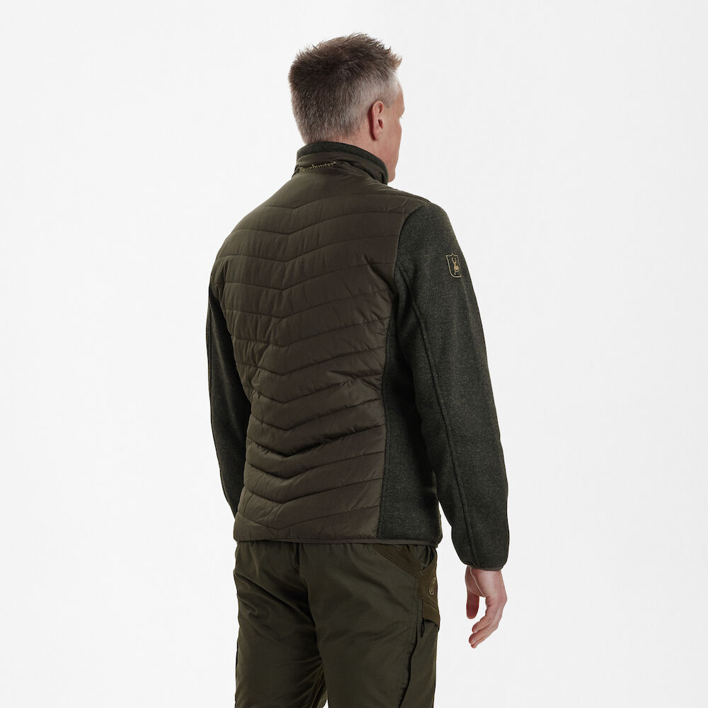 Deerhunter MOOR Padded Jacket with Knit – bélelt kötött betétes férfi kabát – 5572 – Timber – erdei barna (393) – hátulnézet