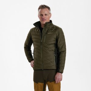 Deerhunter MOOR Padded Jacket with Softshell – bélelt softshell betétes férfi kabát – 5571 – Adventure Green – vadászzöld (353) – elölnézet