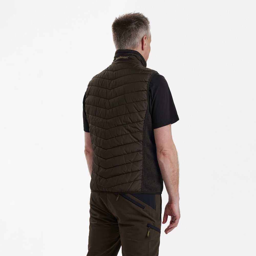 Deerhunter MOOR Padded with Knit bélelt vadászmellény – 4572 – Brown Leaf – levélbarna (571) – hátulnézet