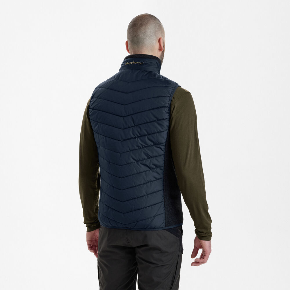 Deerhunter MOOR Padded with Knit bélelt vadászmellény – 4572 – Dark Blue – sötétkék (786) – hátulnézet