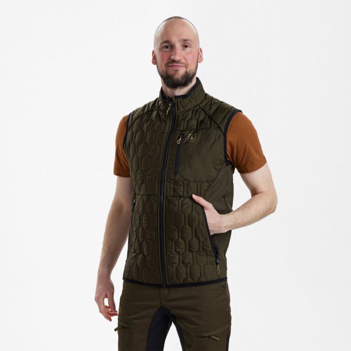 Deerhunter MOSSDALE steppelt softshell betétes mellény – 4453 – Forest Green – erdőzöld (361) – elölnézet