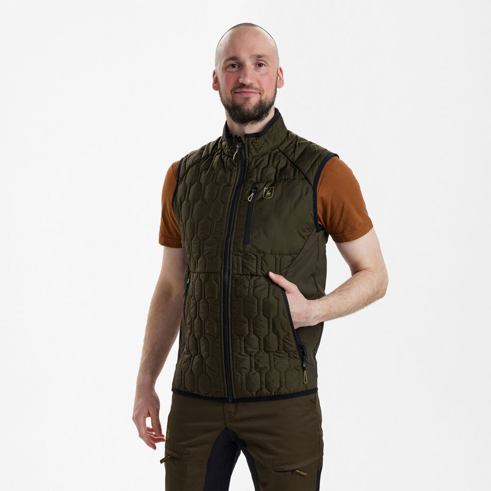 Deerhunter MOSSDALE steppelt softshell betétes mellény – 4453 – Forest Green – erdőzöld (361) – elölnézet