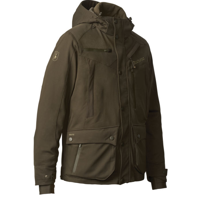 Deerhunter MUFLON PRO Jacket – bélelt vízálló férfi vadászkabát – 5869 – Art Green – zöld (376) – elölnézet