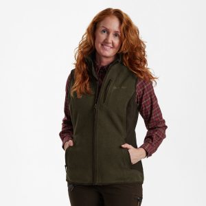 Deerhunter PAM Bonded polár mellény – női – 4709 – Graphite Green – grafitzöld (371) – elölnézet