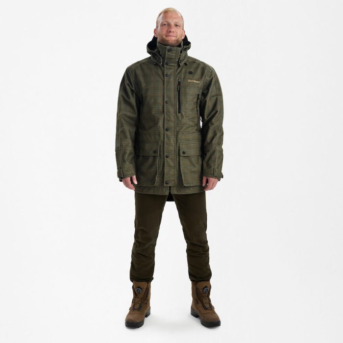 Deerhunter PRO GAMEKEEPER Jacket – vízálló férfi vadászkabát – 5725 – Turf – gyepzöld (342) – elölnézet
