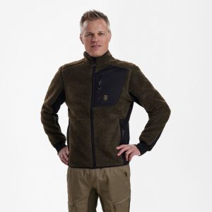 Deerhunter ROGALAND Fibre Pile bélelt polárfelső – 5125 – Chocolate Brown – csokoládébarna (582) – elölnézet