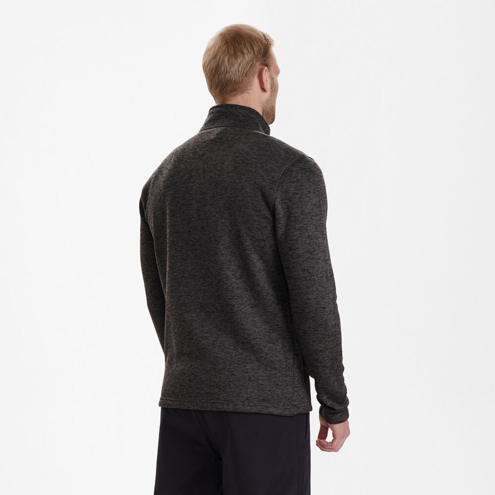 Deerhunter SAREK cipzáras kötött hatású polárfelső – 5985 – Dark Grey Melange – sötétszürke melír (957) – hátulnézet