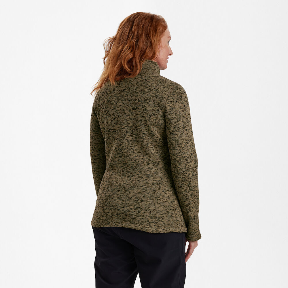 Deerhunter SAREK kötött kabát – női – 5984 – Butternut Melange – dióbarna melír (351) – hátulnézet