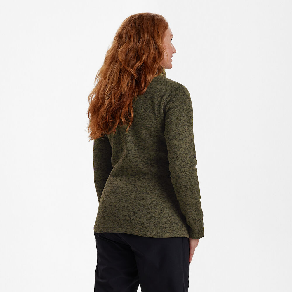 Deerhunter SAREK kötött kabát – női – 5984 – Olive Night melange – sötét olívazöld melír (365) – hátulnézet