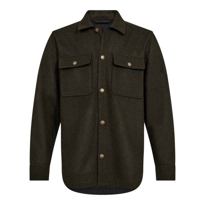 Deerhunter TATRA Overshirt – vastag gyapjúkeverék férfi felső ing – 8858 – Loden Wood – erdei lódenszín (374) – elölnézet
