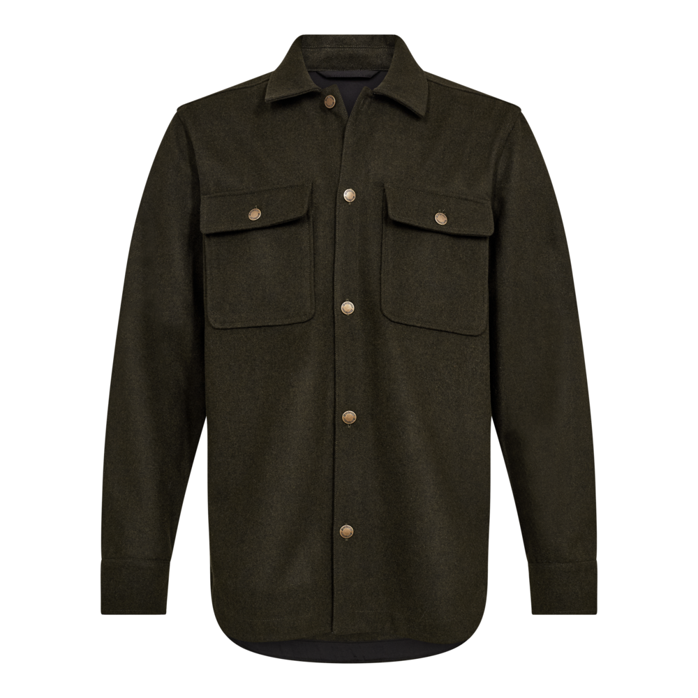 Deerhunter TATRA Overshirt – vastag gyapjúkeverék férfi felső ing – 8858 – Loden Wood – erdei lódenszín (374) – elölnézet