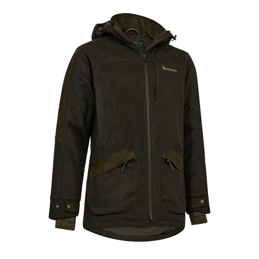Deerhunter TATRA Winter Jacket – bélelt gyapjúkeverék férfi téli vadászkabát – 5862 – Loden Wood – erdei lódenszín (374) – elölnézet