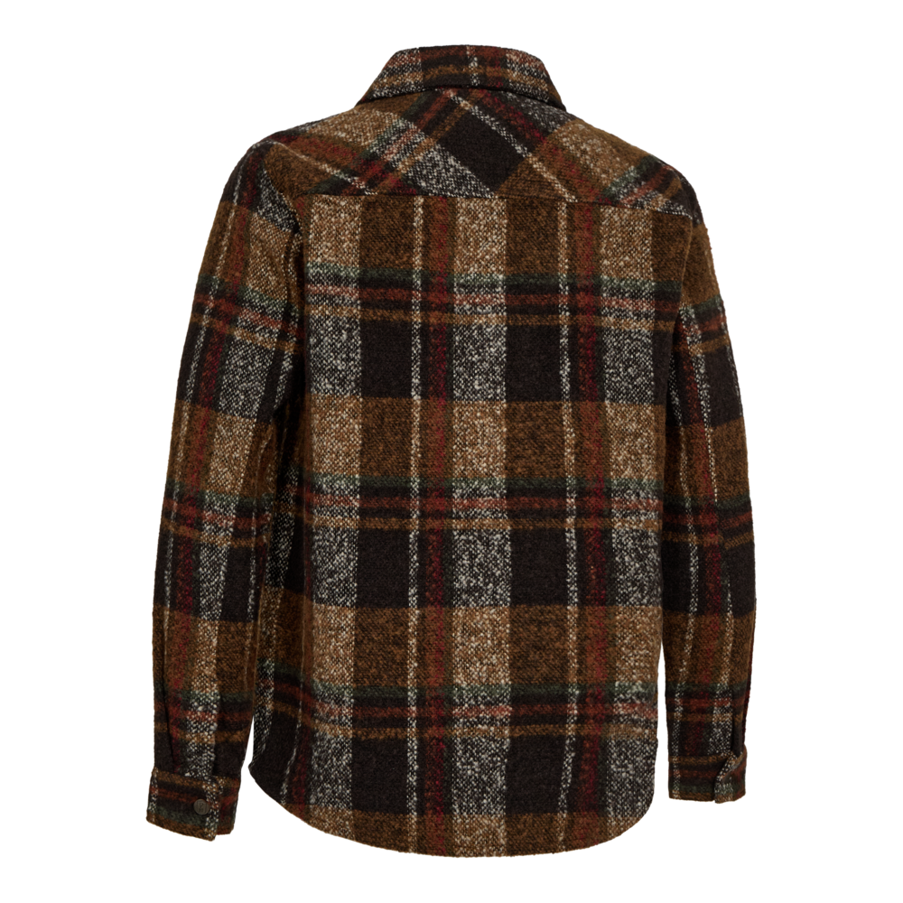 Deerhunter WILDER Overshirt – vastag gyapjúkeverék férfi ingkabát – 8708 – Brown Check – barna kockás (58708) – hátulnézet