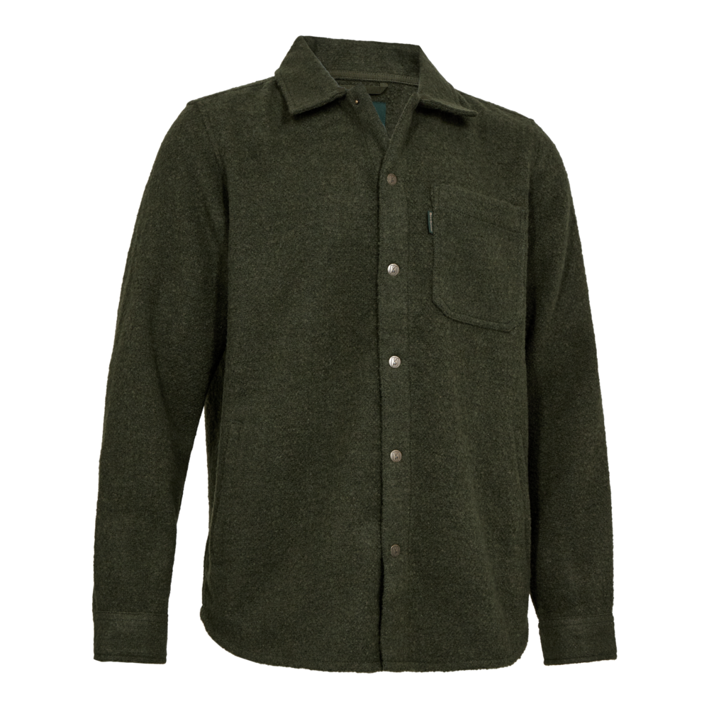 Deerhunter WILDER Overshirt – vastag gyapjúkeverék férfi ingkabát – 8708 – Loden Wood – erdei lódenszín (374) – elölnézet