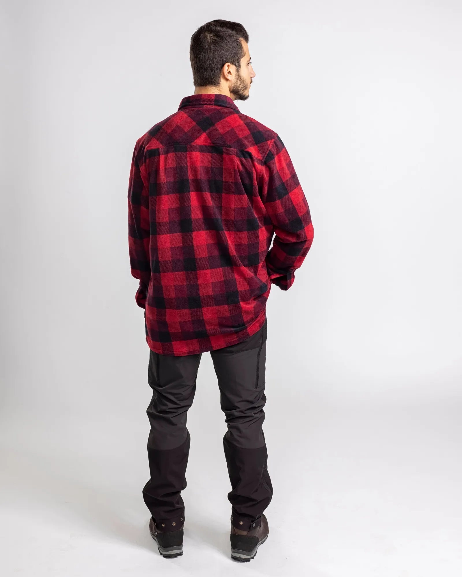 Finnveden Canada Fleece Shirt M's – Red/Black (518) – 5063