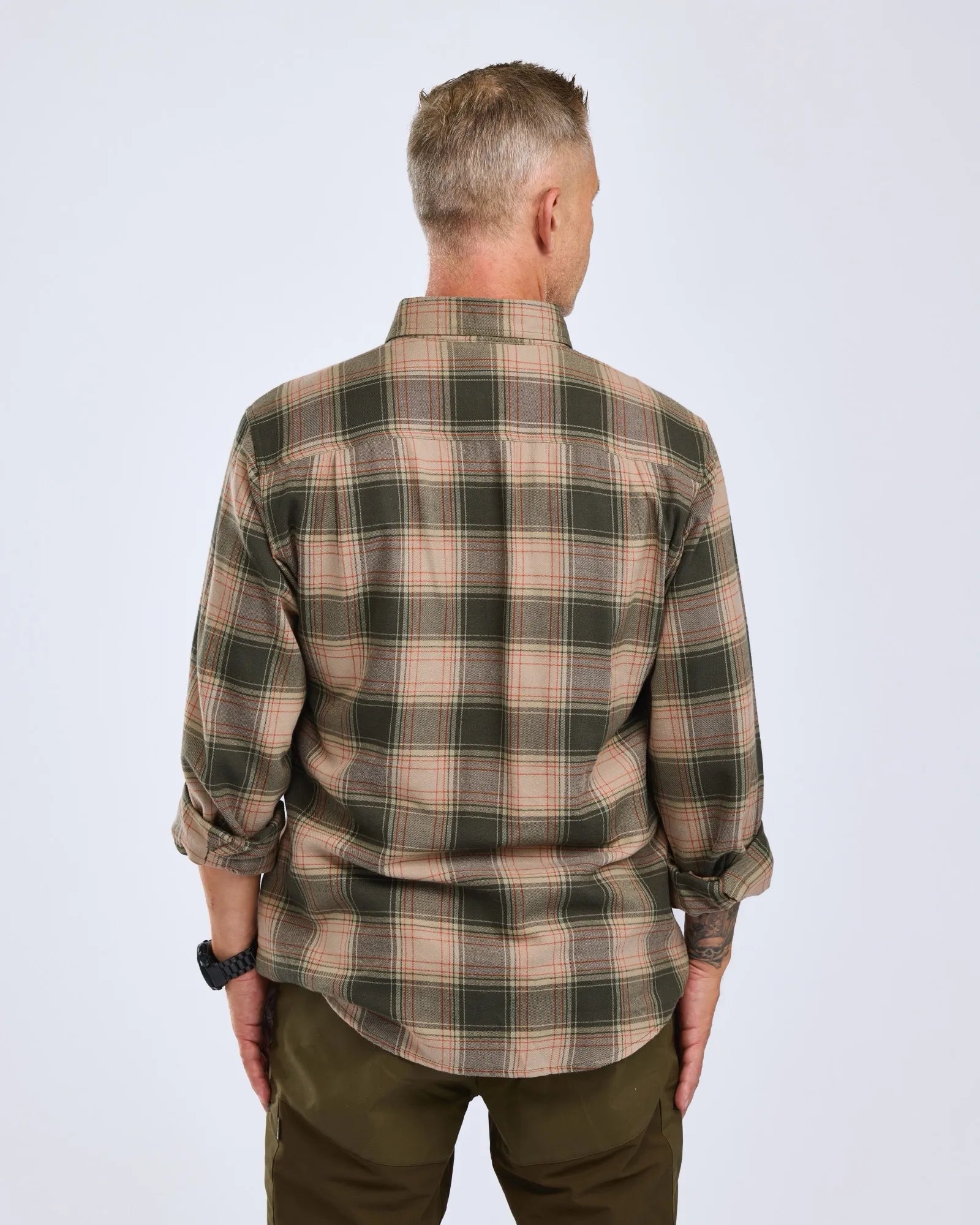Finnveden Forest Flannel Shirt M's – Olive/D.Green (151) – 5370