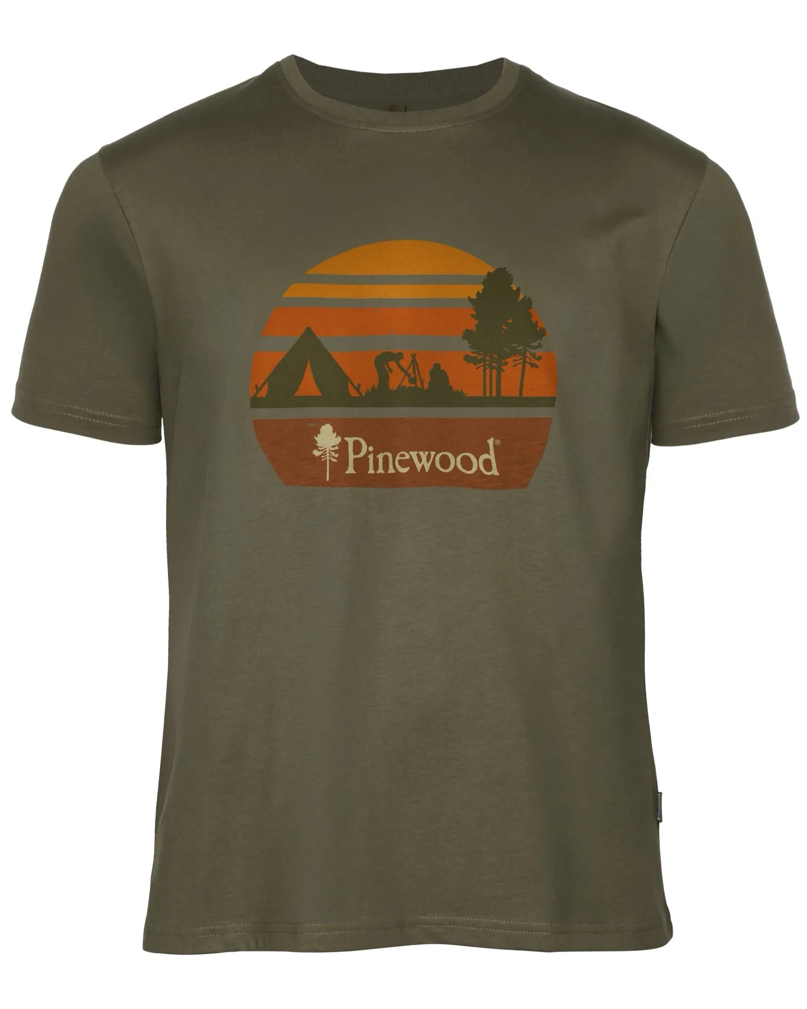 Finnveden Recycled Outdoor T-shirt M's – Olive Mel Campsite (776) – 5449