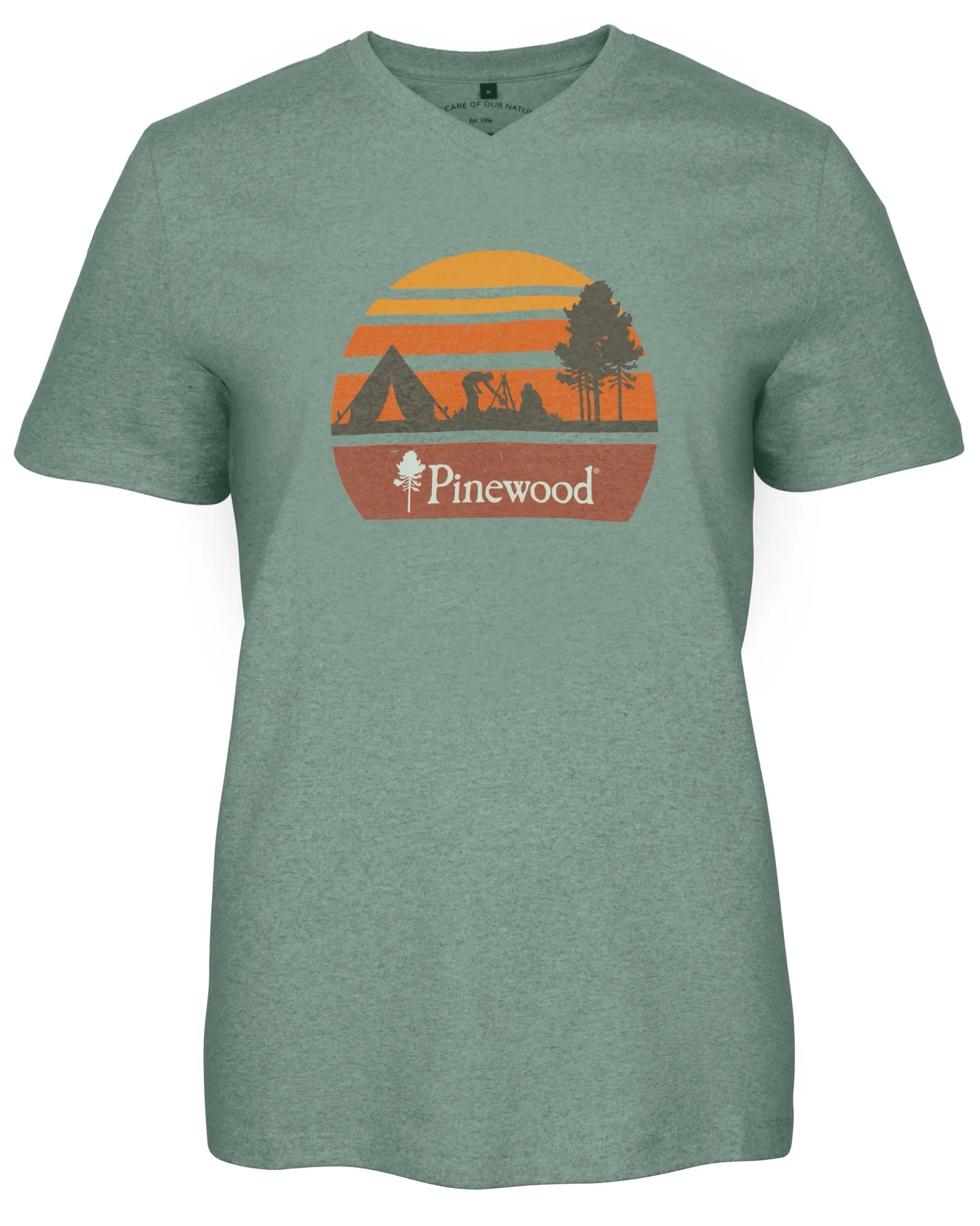 Finnveden Recycled Outdoor T-shirt W's – AquaGr.Mel Campsite (469) – 3449