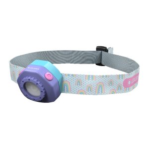 Ledlenser Kidled4R tölthető gyermekfejlámpa szivárvány mintás fejpánttal