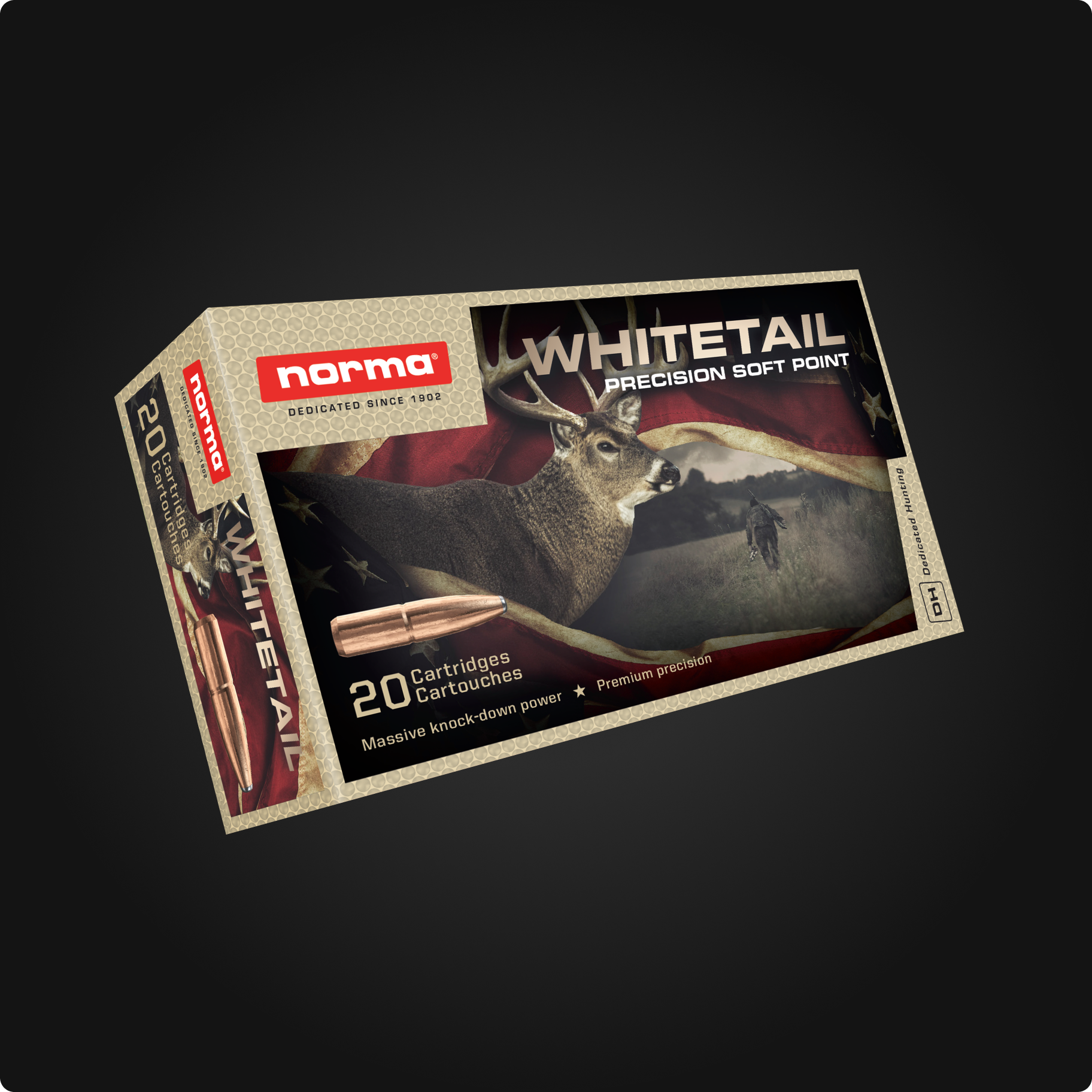 Norma Whitetail – gyári csomagolásillusztráció a gyártó honlapjáról