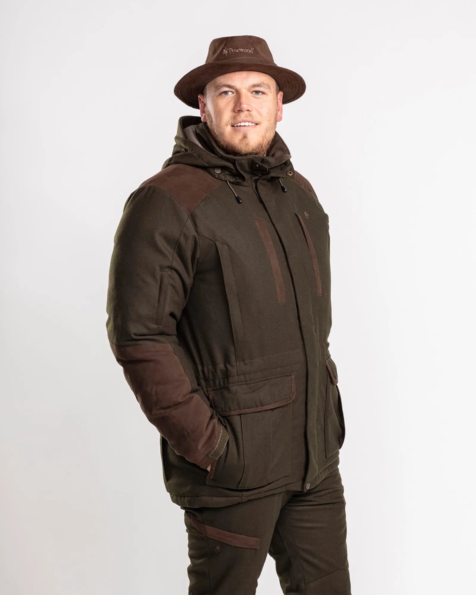 Nydala Insulation Wool Parka M's – Mossgreen/Suede Brown (182) – 5813