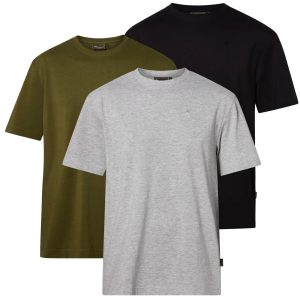 Pinewood® 3-pack T-shirt M's – GreyMel/Pine/Black (472) – 5447
