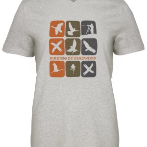 Pinewood® Birding T-Shirt W's – L.Grey Mel Combo (470) – 3457