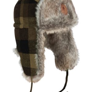 Pinewood® Classic Checked fur Hat – Green/Black (101) – 1420