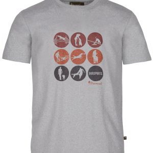 Pinewood® Dog Sports T-shirt M's – L.Grey Mel Activity (468) – 5439