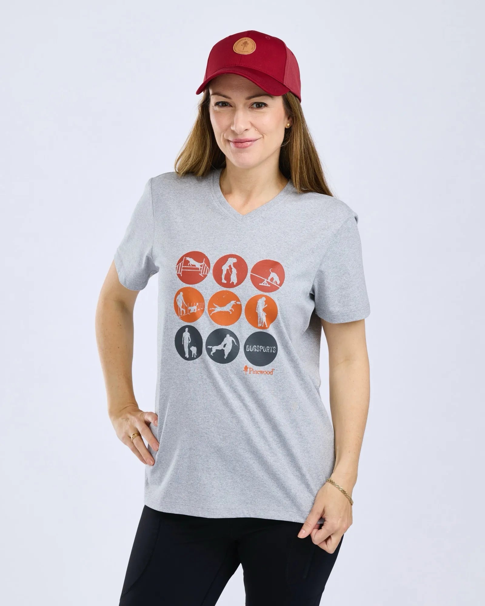 Pinewood® Dog Sports T-shirt W's – L.Grey Mel Activity (468) – 3439