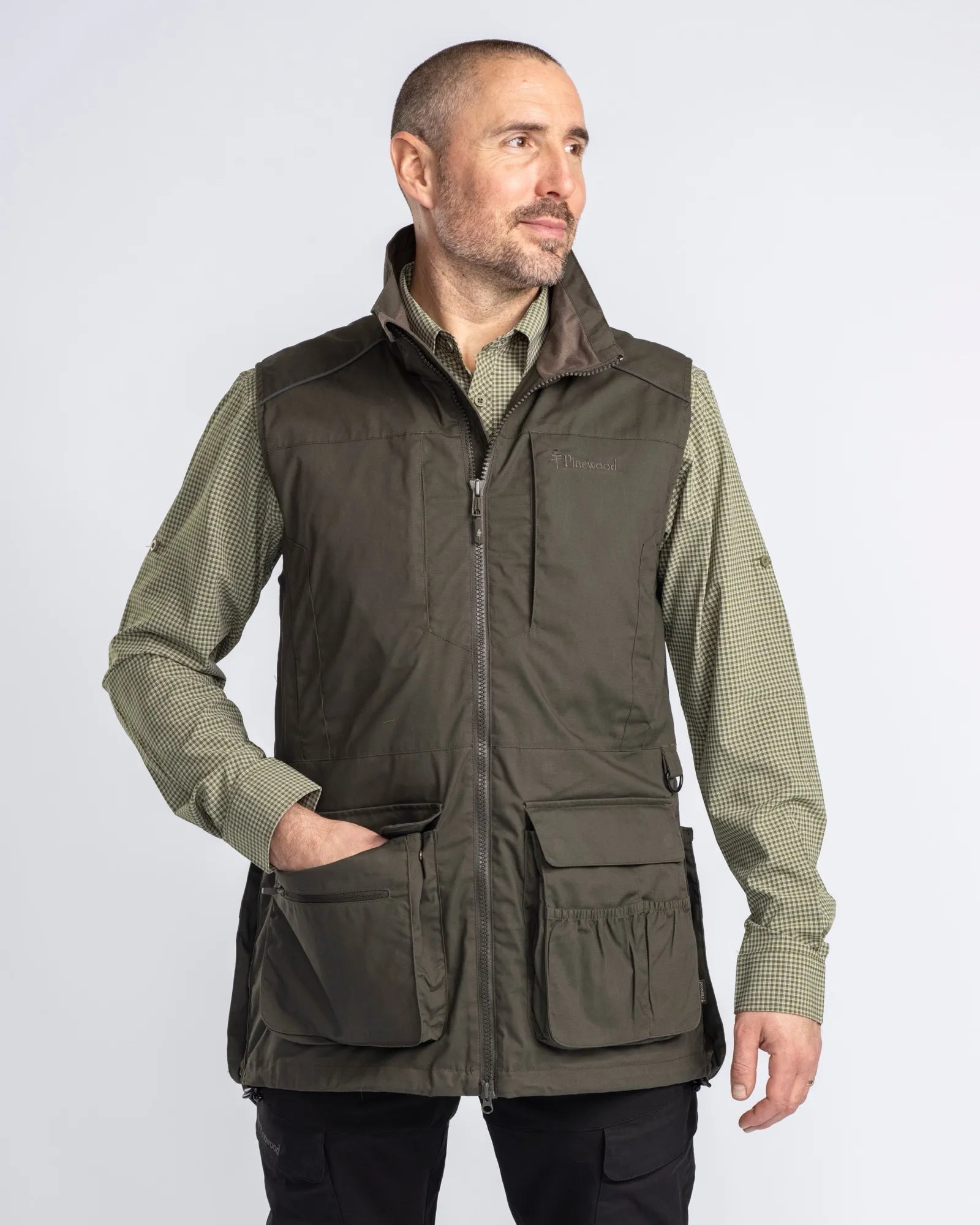 Pinewood® Dog Sports Trainer Vest M´s – Moss Green (135) – 5281