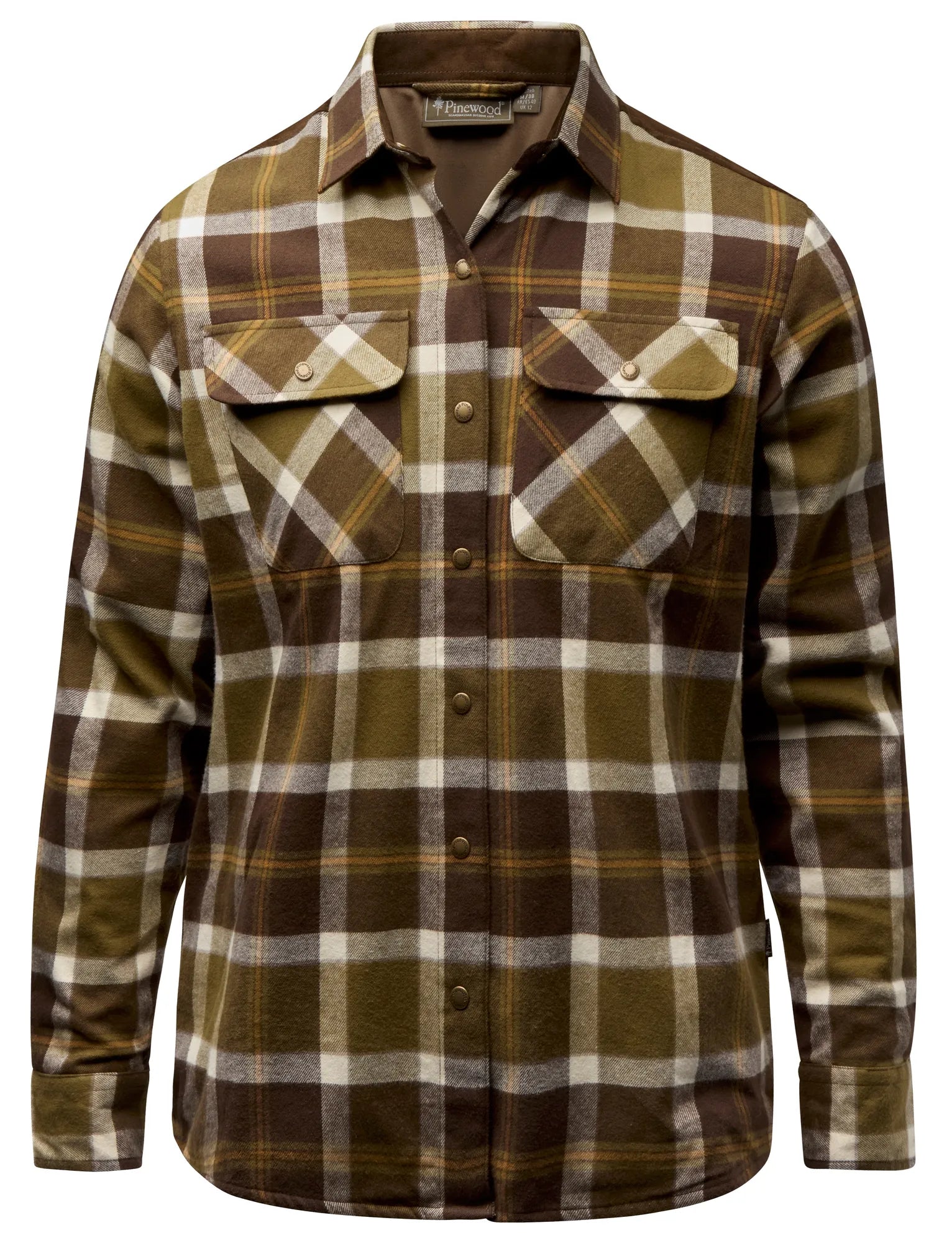Pinewood® Douglas Shirt W's – OliveGreen/Cr.White (773) – 3429