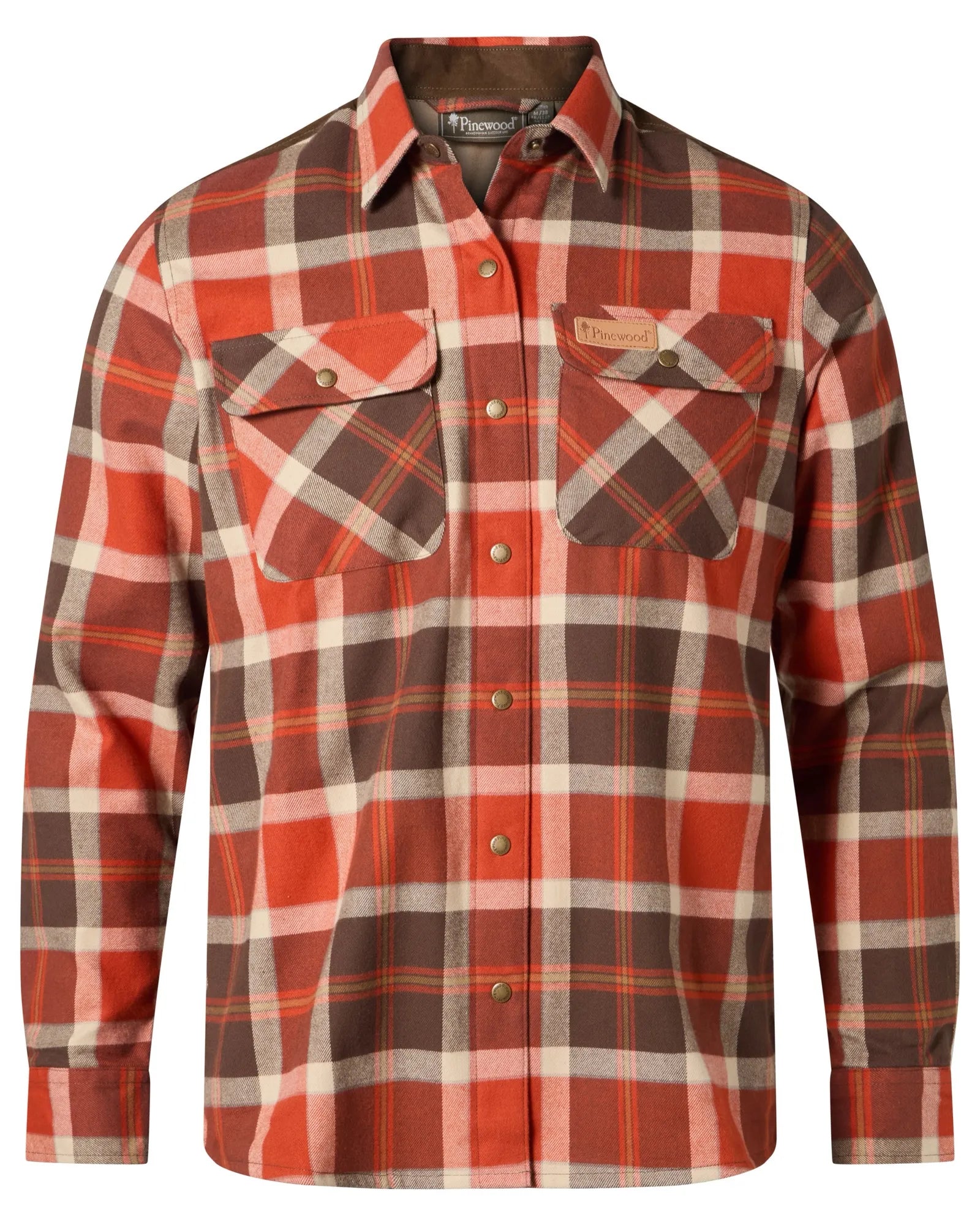Pinewood® Douglas Shirt W's – Orange Clay/D.Brown (852) – 3429