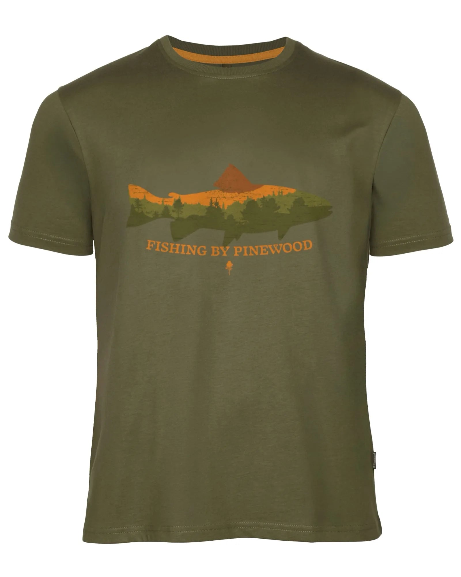 Pinewood® Fish T-shirt M's – Green (100) – 5465