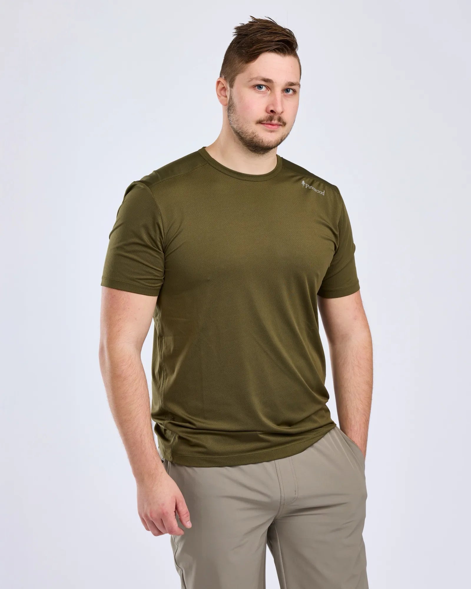 Pinewood® Function T-shirt M's – Moss Green (135) – 5462