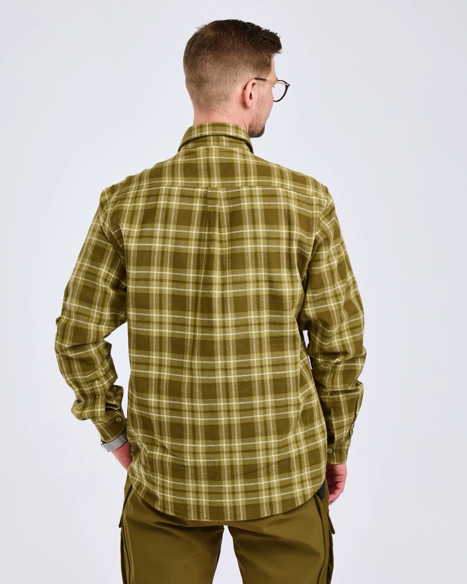 Pinewood® Härjedalen Shirt M's – Olive Green (770) – 9026