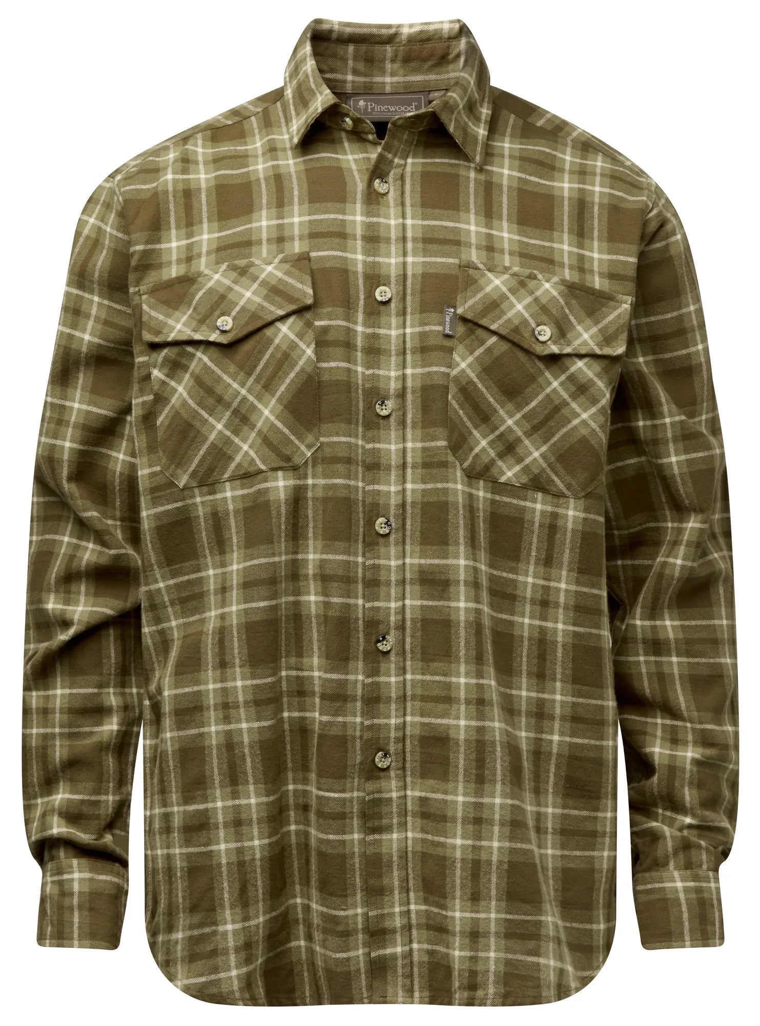 Pinewood® Härjedalen Shirt M's – Olive Green (770) – 9026