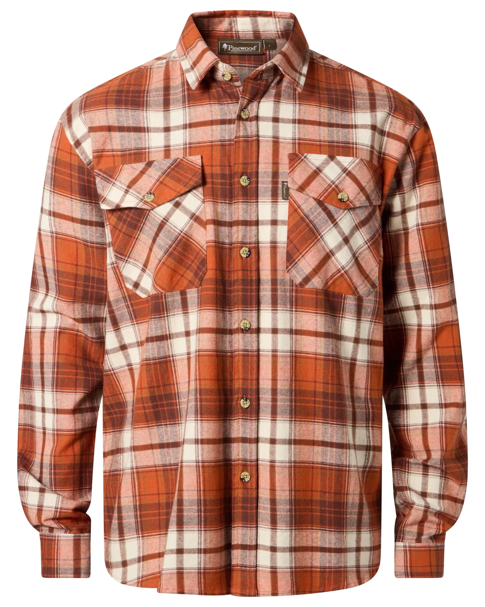 Pinewood® Härjedalen Shirt M's – Terracotta/Brown (809) – 9026