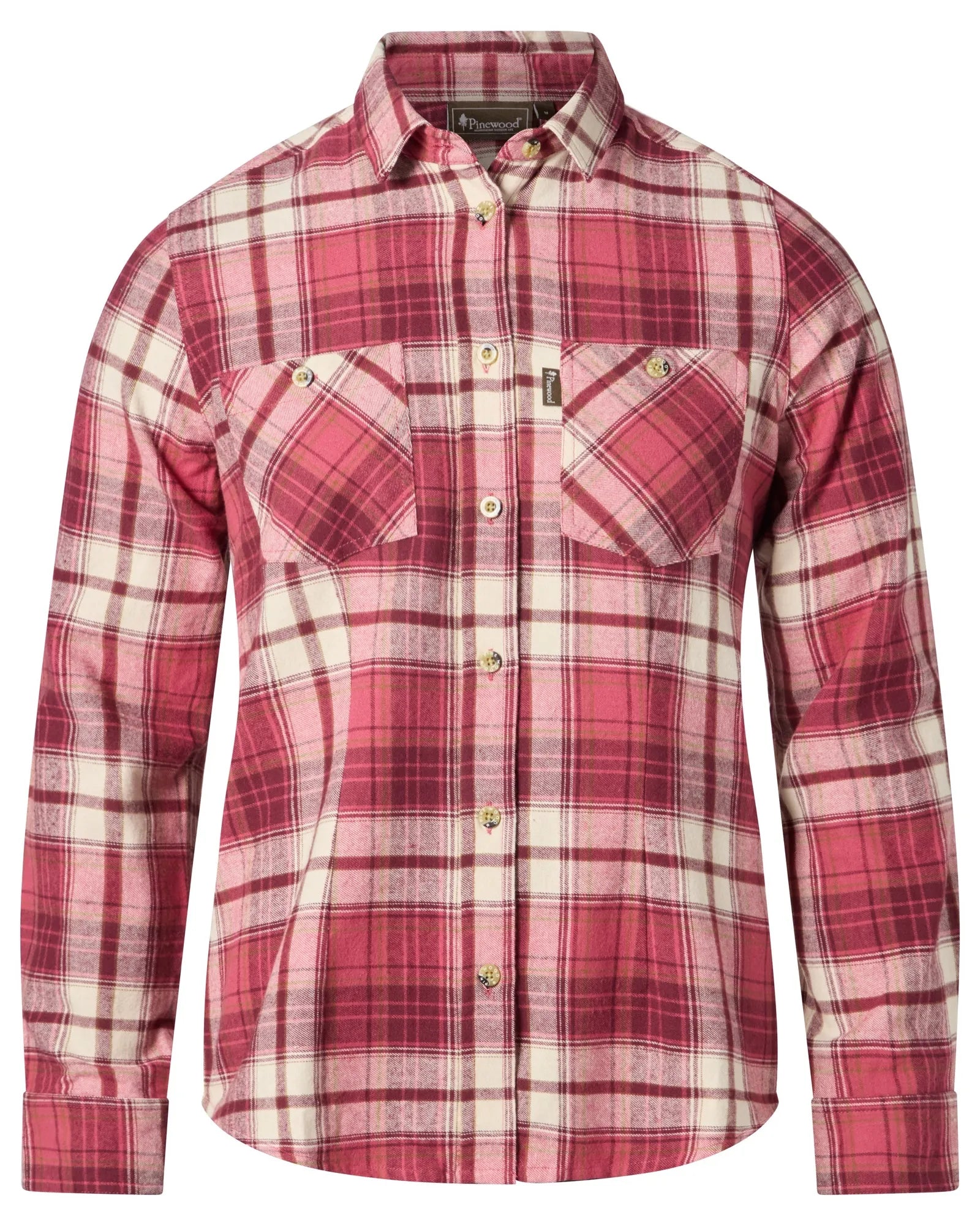 Pinewood® Härjedalen Shirt W's – CherryPink/Offwhite (855) – 9327