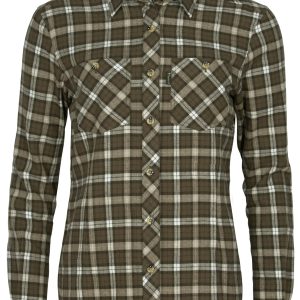 Pinewood® Härjedalen Shirt W's – D.Green/Offwhite (188) – 9327