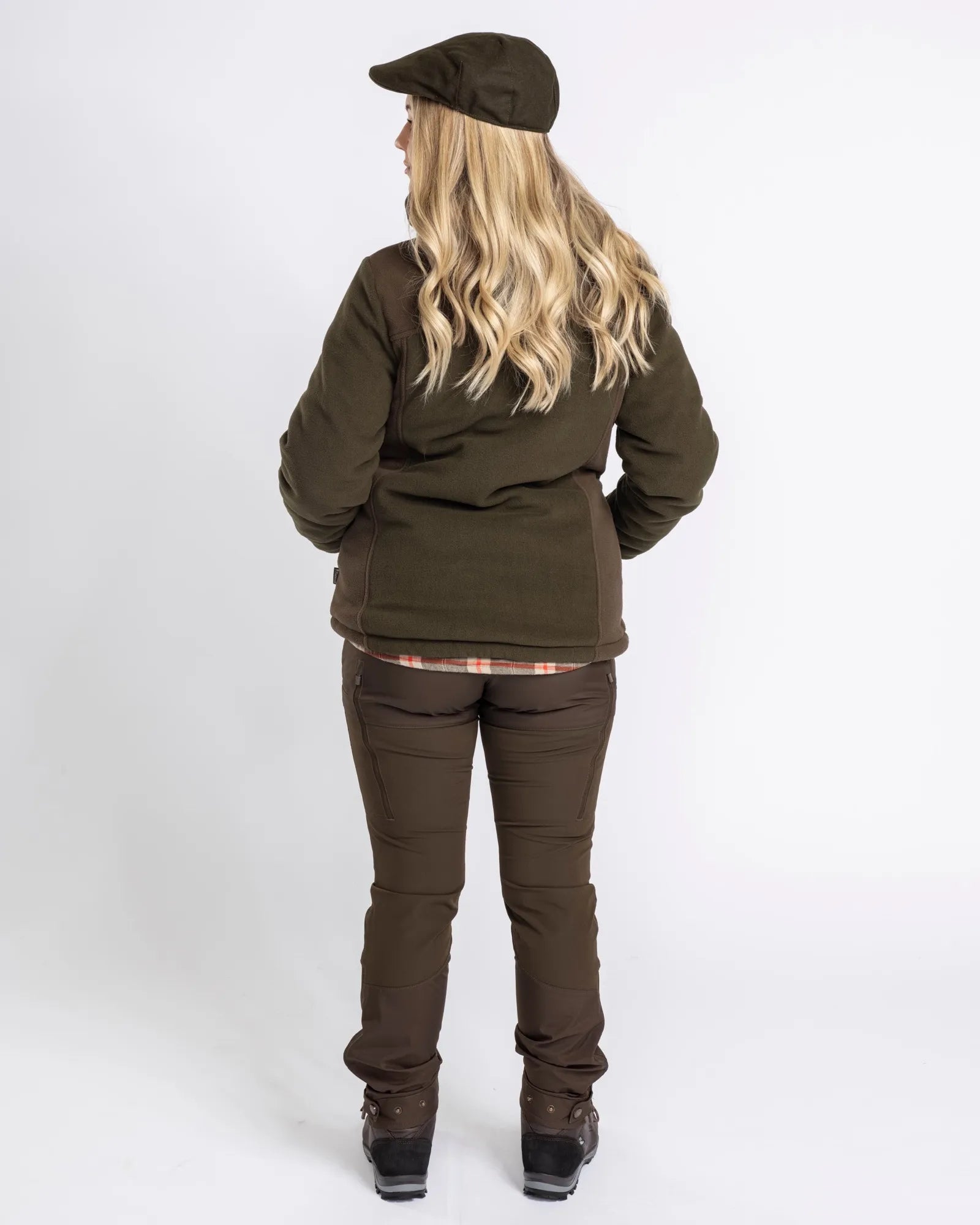 Pinewood® Harriette Padded Fleece Jacket W´s – Green/Suedebrown (724) – 3064