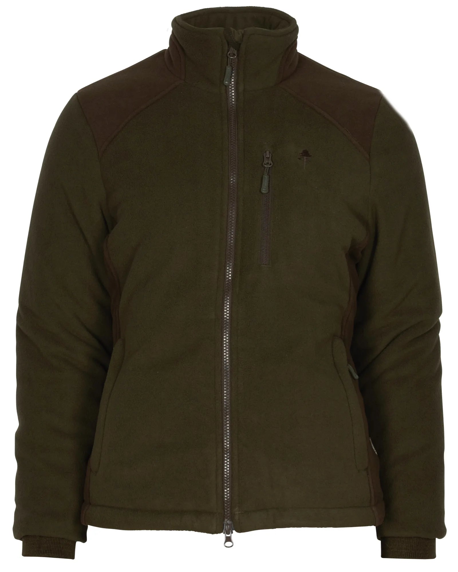 Pinewood® Harriette Padded Fleece Jacket W´s – Green/Suedebrown (724) – 3064