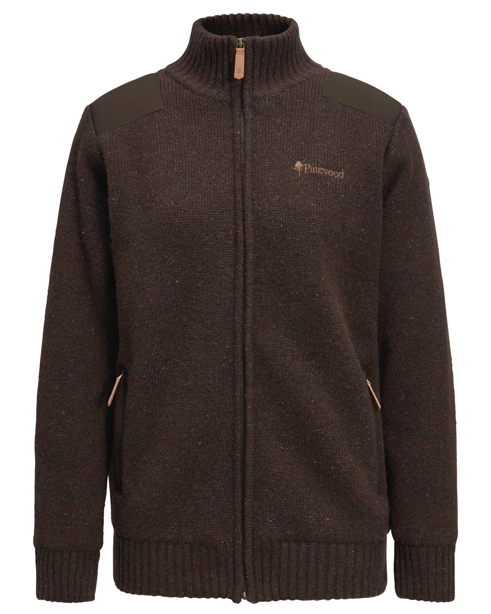 Pinewood® Hurricane Full Zip Sweater W´s – D.Brown Mel (235) – 3479