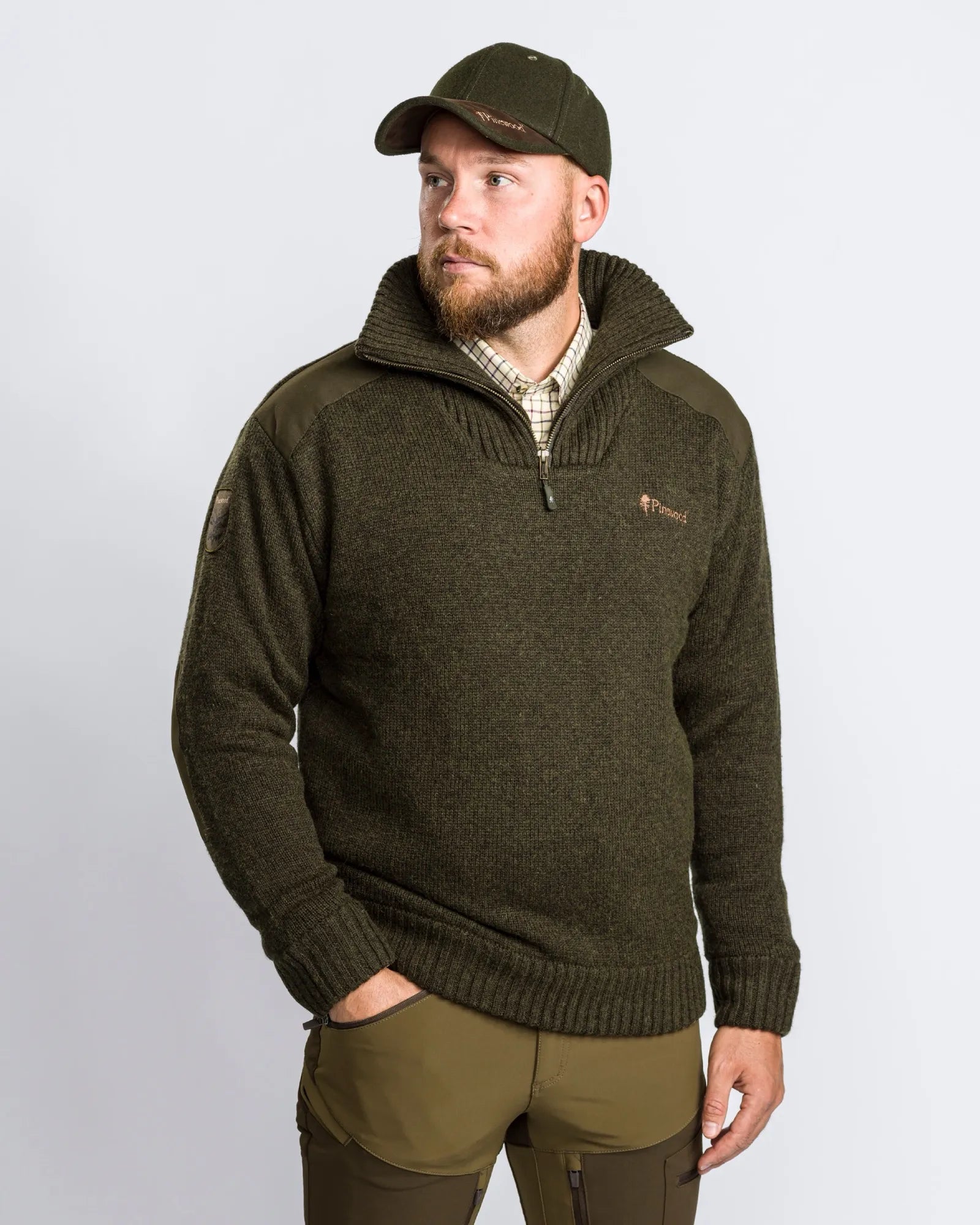 Pinewood® Hurricane Sweater M's – D.Green Mel (142) – 9648