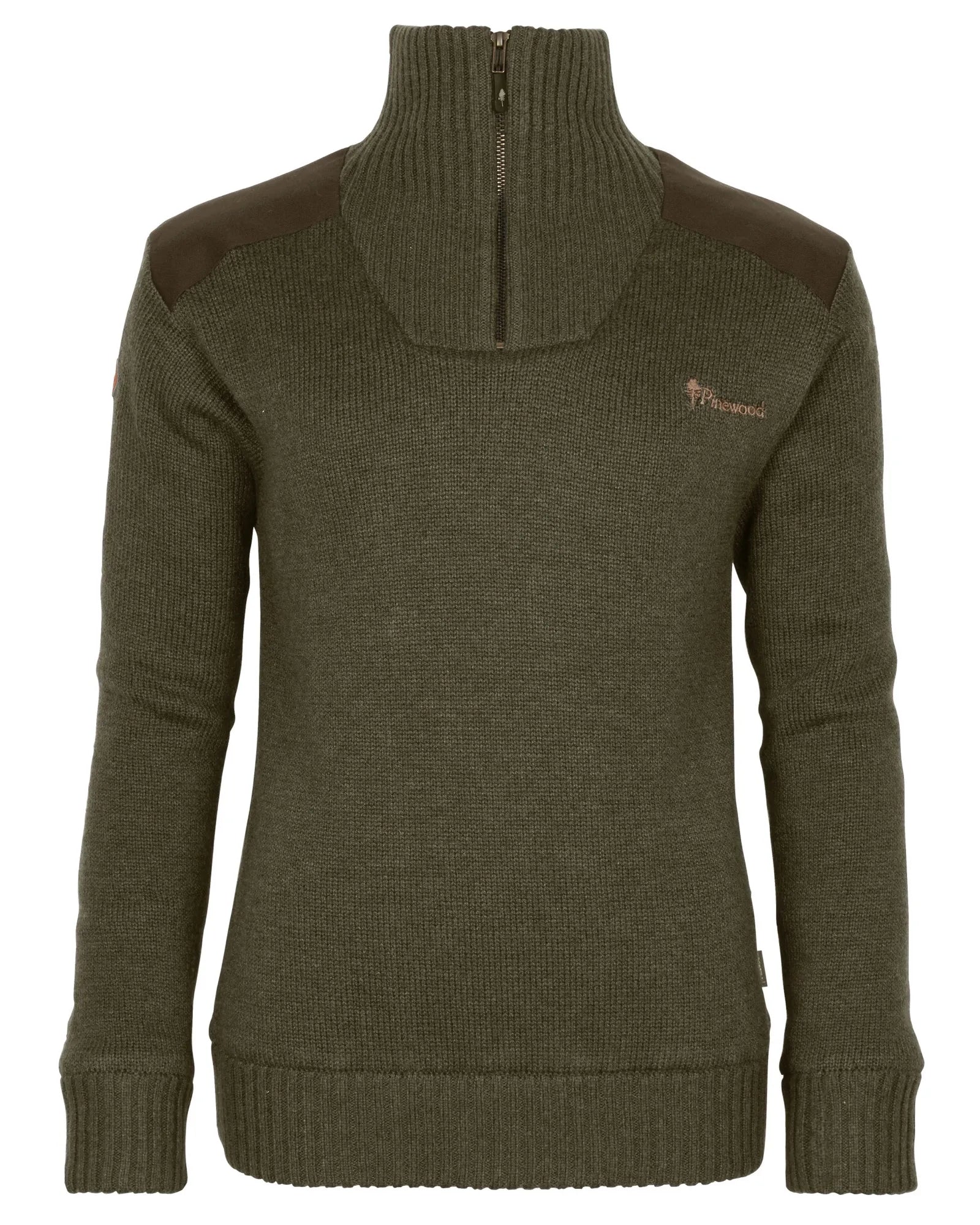Pinewood® Hurricane Sweater W's – D.Green Mel (142) – 9349