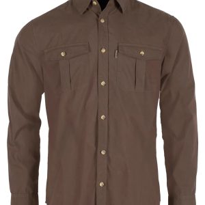 Pinewood® InsectSafe Poplin L/S Shirt M's – D.Olive (128) – 5228
