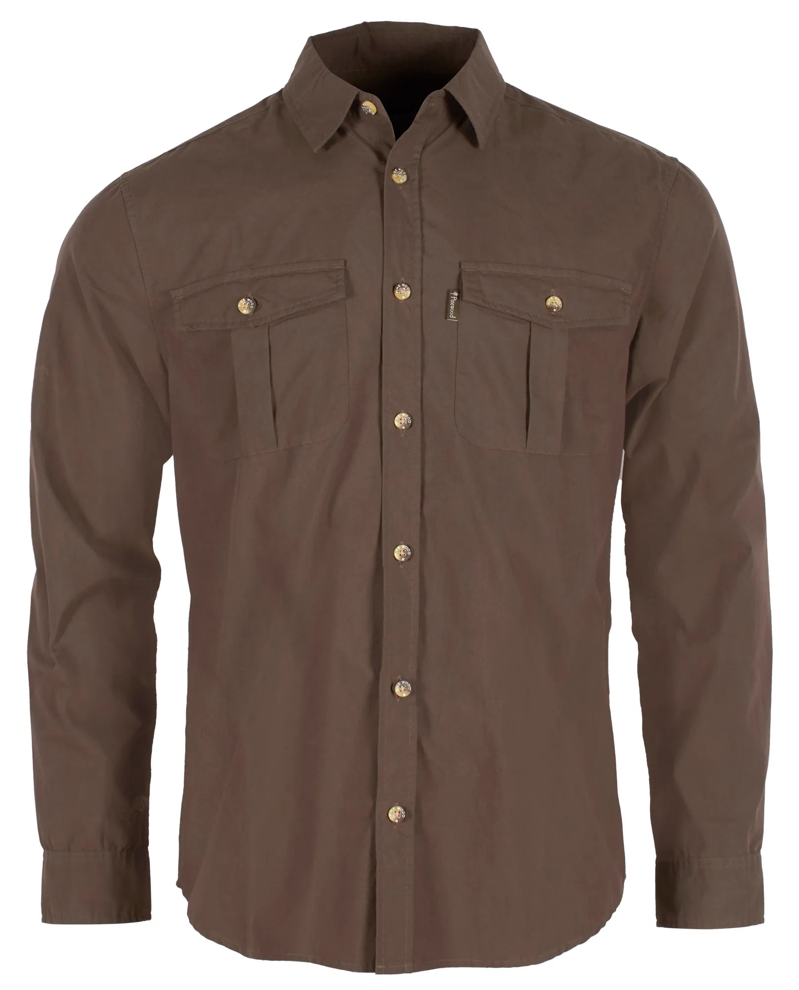 Pinewood® InsectSafe Poplin L/S Shirt M's – D.Olive (128) – 5228